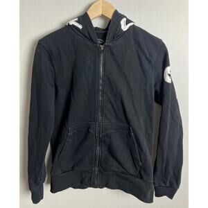 Save The Duck Hoodie Sweatshirt Black Zip Up Jacket Sustainable Eco Kids Sz 14Y